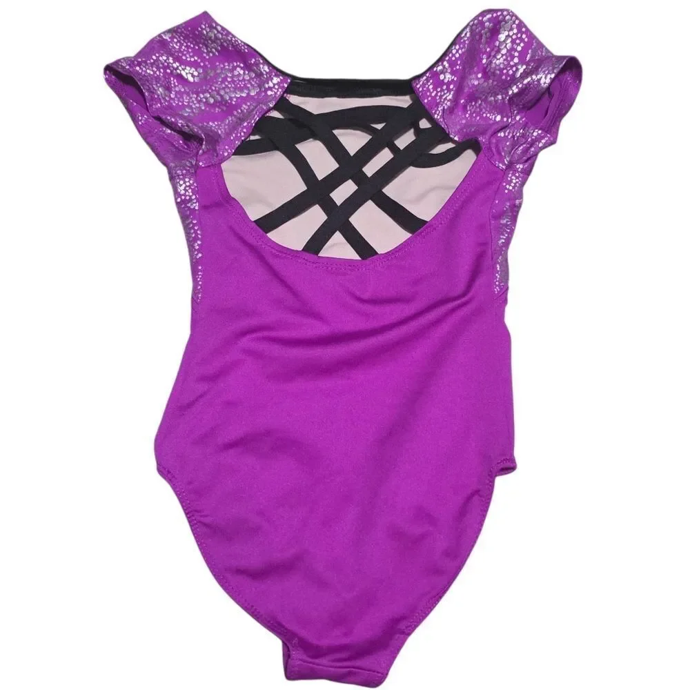 Future Star Bundle Of Purple And Blue Leotards With Strappy Backs